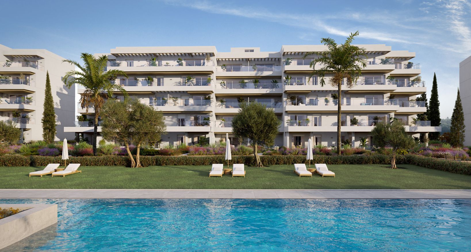 Appartement moderne avec piscine, salle de gym et grandes terrasses